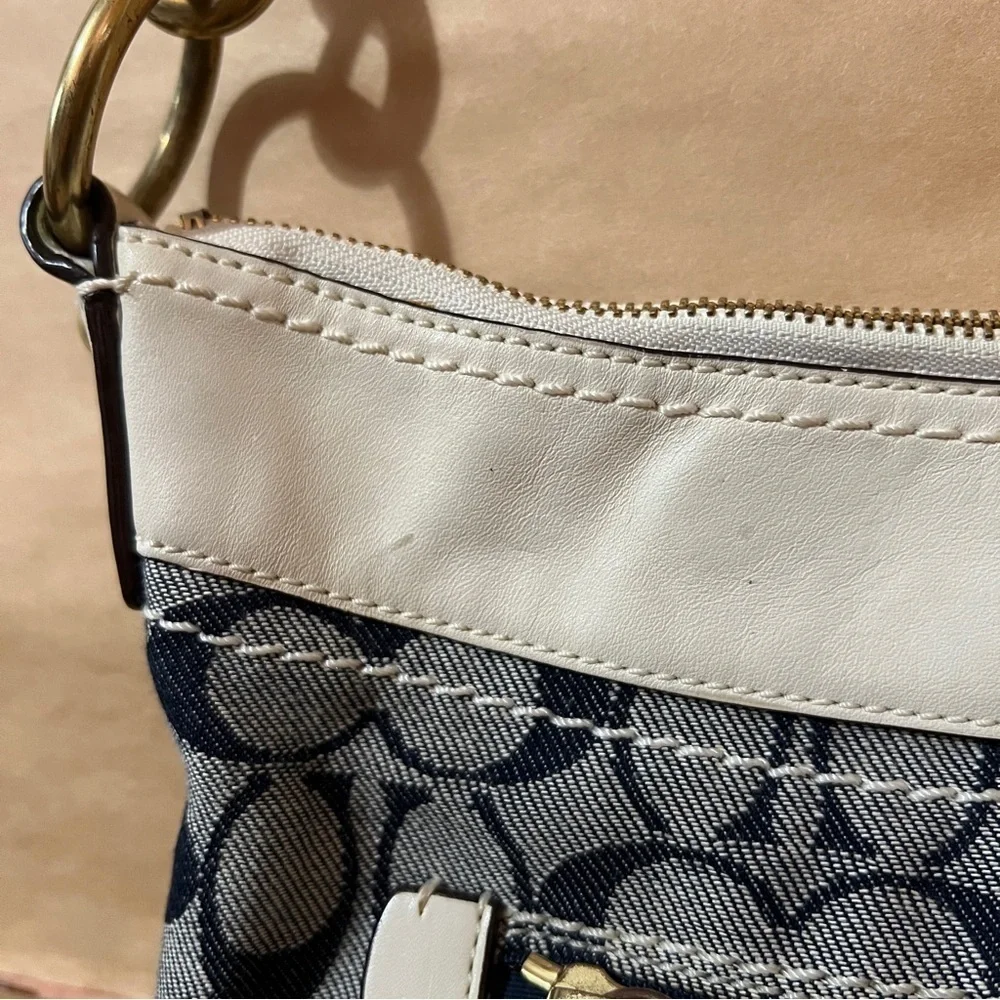 Coach | Signature Sufflette Denim Monogram Bleeker Shoulder Bag Purse G065-10402